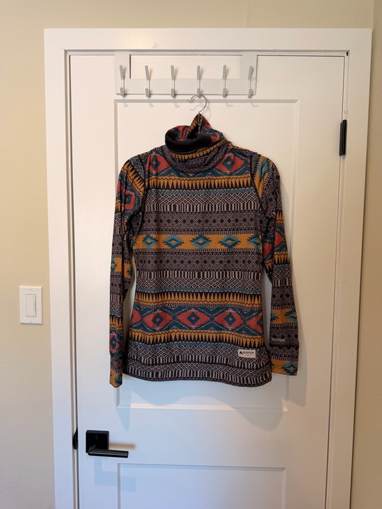 Burton Sweaters - Burton Base Layer with Aztec-Inspired Pattern in Rust and Mustard